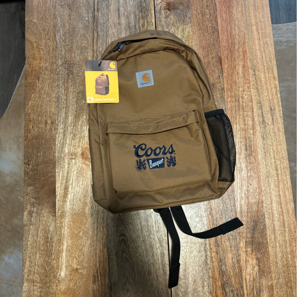 Carhartt Canvas Backpack with Coors logo, BRAND NEW